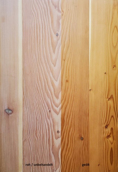 Massivholzdielen heim. Douglasie Königsdielen I/II 14x170mm roh gefast