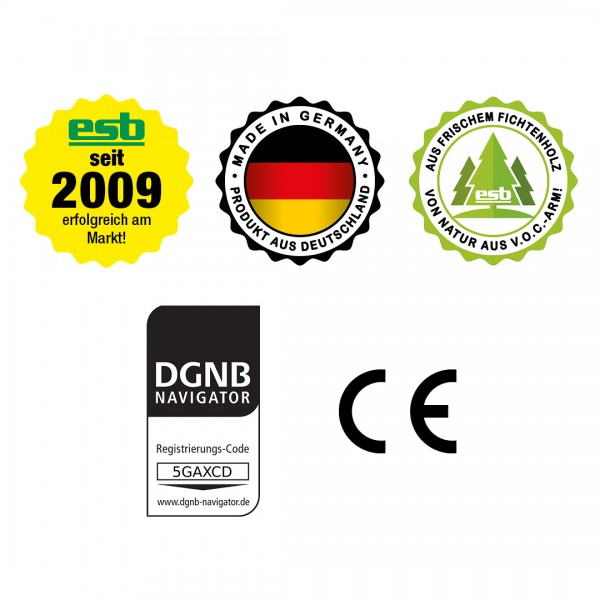 ESB Verlegeplatte 15 mm Nut/Feder geschliffen