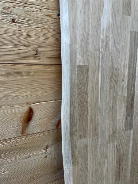 Eiche Leimholzplatte 26 mm Baumkante Tischplatte