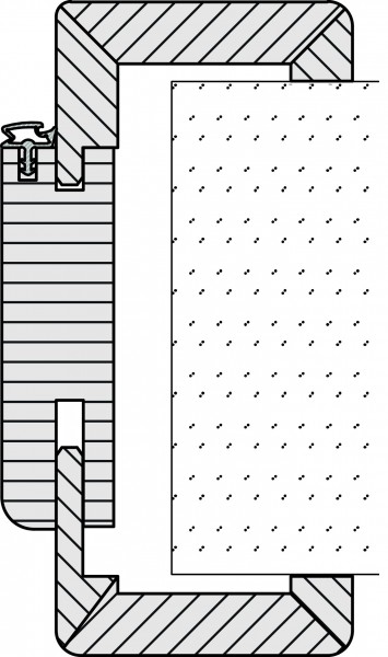 Garant Umfassungszarge CPL Weißlack 9016 Rundkante