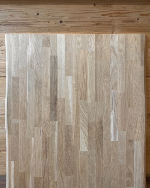 Eiche Leimholzplatte 26 mm Baumkante Tischplatte