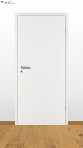 Garant Normtürblatt CPL Weißlack 9016 Rundkante Röhrenspankern