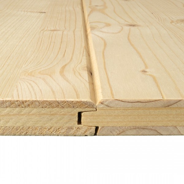 Fichte 3-Schichtplatte 19 mm Nut/Feder B/C+ Ausbauplatte